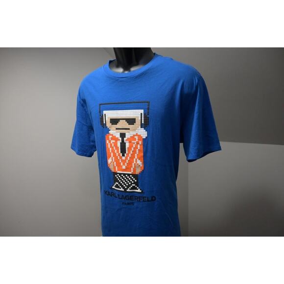 Karl Lagerfeld Tee Shirt Kocktail Karl Textured Short Sleeve Mens Size Large - Picture 3 of 9